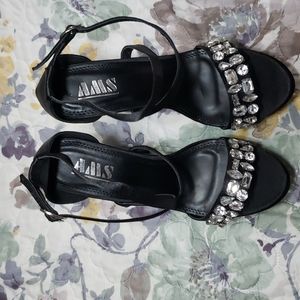 AMS Jewel Platform Sandals 8M